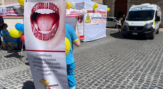 Terni, check-up gratuiti in piazza San Francesco per la prevenzione del tumore del cavo orale