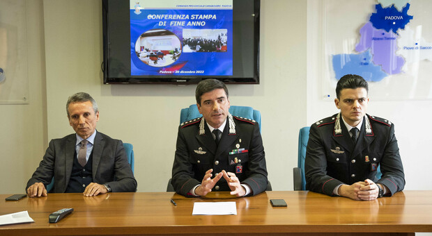 Conferenza stampa di fine anno dei carabinieri del Comando Provinciale di Padova