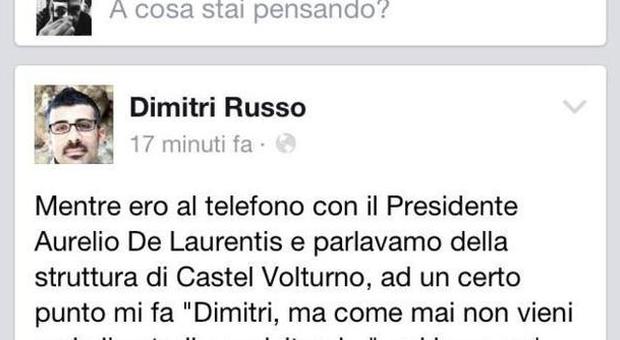 Castel Volturno, il presidente De Laurentis manda un «vaffa» al sindaco perchè juventino