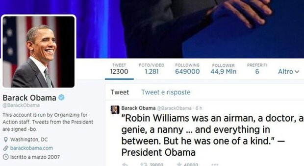 Lacrime su Twitter: da Obama ai fan il necrologio è social