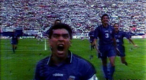 L'esultanza di Maradona al Mondiale negli Stati Uniti del 1994