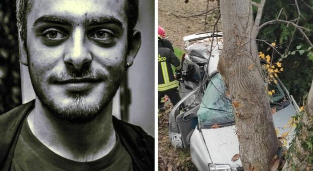Teramo, auto contro l'albero: Matteo muore a 22 anni, gravissimo l’amico che era alla guida, accanto a lui