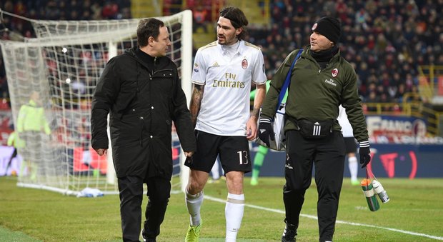 Milan, lesione per Romagnoli: resterà fermo per due settimane