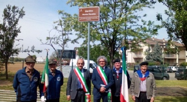 Il parco Monte Pasubio a Piacenza con i sindaci di Valli del Pasubio e Piacenza