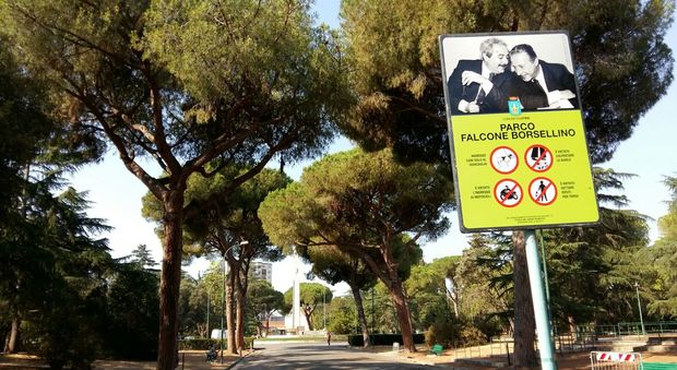 I nuovi cartelli di Parco Falcone Borsellino a Latina
