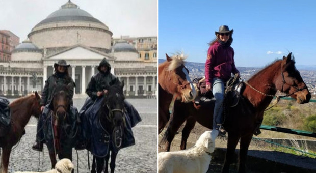 Dal Piemonte in Sicilia a cavallo, Anna Maria Bosshard è a Napoli: «La cosa più bella è stata l'affetto delle persone che ho incontrato»