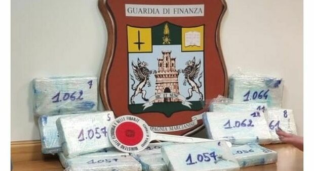 La cocaina sequestrata dalla Guardia di Finanza