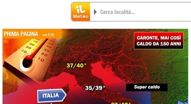 Meteo, Italia infuocata da Caronte: temperature record -Previsioni