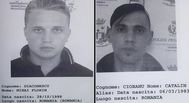 I due evasi romeni dal carcere di Rebibbia