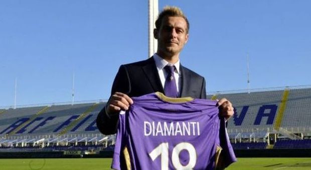 La presentazione di Alessandro Diamanti alla Fiorentina (Ansa)