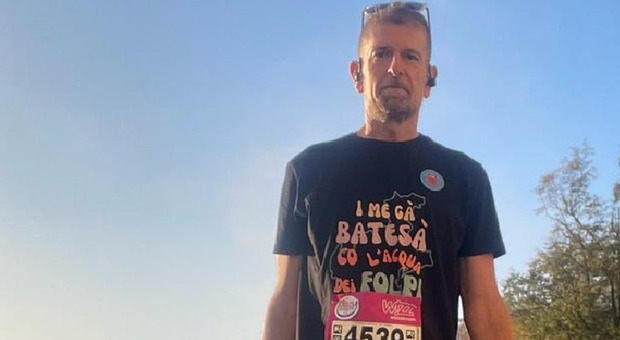 Denis Cacciatori, ha corso la Venicemarathon a soli tre mesi dal coma in cui era caduto dopo un brutto incidente