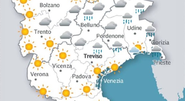 Meteo in Veneto e Fvg