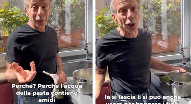 Acqua di cottura della pasta, il consiglio virale di Giovanni Storti: «Mai buttarla, ecco cosa potete farci»