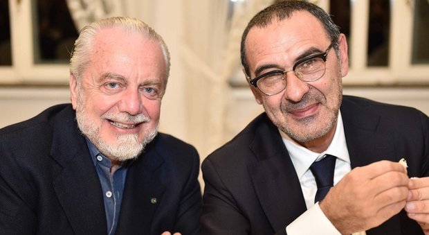 Napoli, De Laurentiis saluta Sarri: «Grazie per la collaborazione»