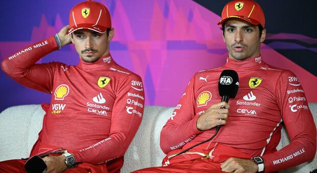 I piloti della Ferrari Charles Leclerc e Carlos Sainz