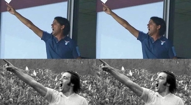 Lazio, quando Inzaghi fa rima con Chinaglia e diventa icona del "grido di battaglia"