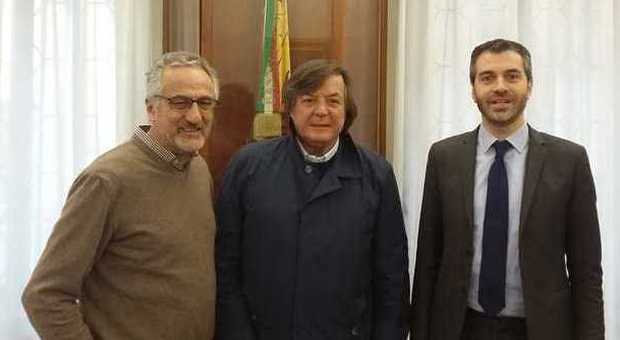 Adriano Panatta con il sindaco Poletto e Oscar Mazzocchin
