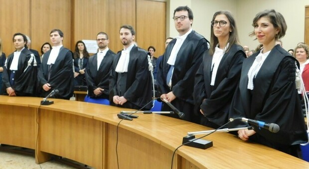 I giudici che giurarono a Rieti nel 2018