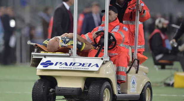 Lazio-Milan, Alex in ospedale per un colpo alla testa