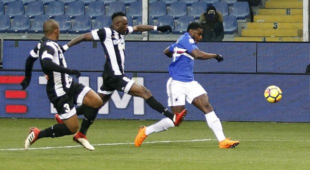 Eurogol di Zapata: la Sampdoria piega l'Udinese 2-0