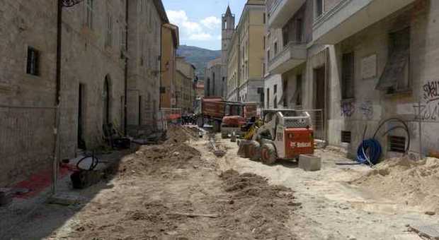 Ascoli, lavori nel centro storico Ora il Comune accelera