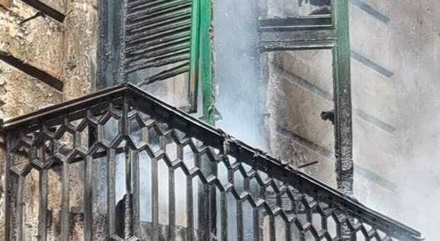 Incendio nel palazzo, paura in città: i vigili salvano un cagnolino