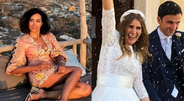 Caterina Balivo al matrimonio della sorella a Favignana: critiche per l'abito «troppo corto»