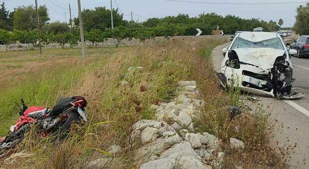 Puglia, auto contro moto sulla Borgagne -Torre Sant'Andrea: muore un 53enne