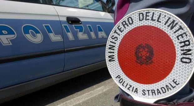 E' intervenuta la polizia stradale di Orvieto
