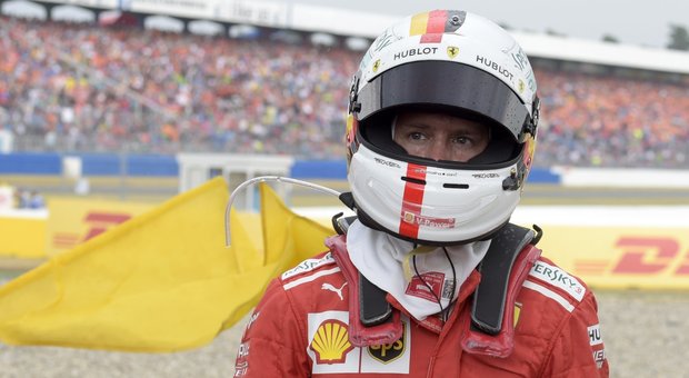 Sebastian Vettel subito dopo l'incidente