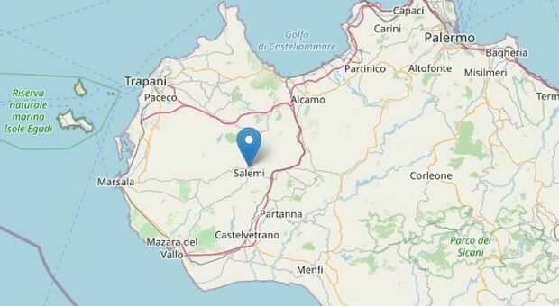 Terremoto a Trapani di 3.1, epicentro a Salemi a una profondità di 9 chilometri
