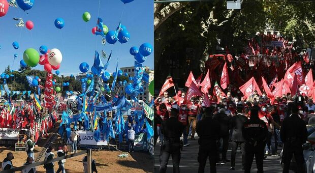 Cgil, manifestazione a Roma: Zingaretti e Landini in testa al corteo, attesi oltre 50mila partecipanti