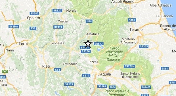 Terremoto, scosse nell'Italia centrale fino a 2.4, nel Reatino inferiori a magnitudo 2.0