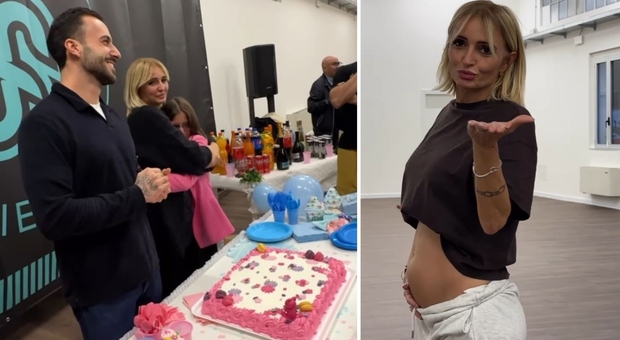 Veronica Peparini incinta e Andreas Muller, il baby shower nella loro scuola di danza: «Il pancino inizia a crescere»