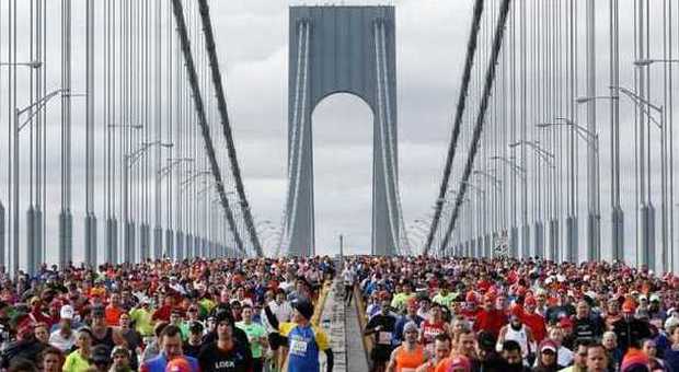 La partenza della maratona di New York
