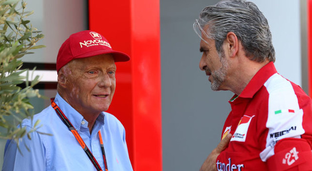 Niki Lauda e Maurizio Arrivabene