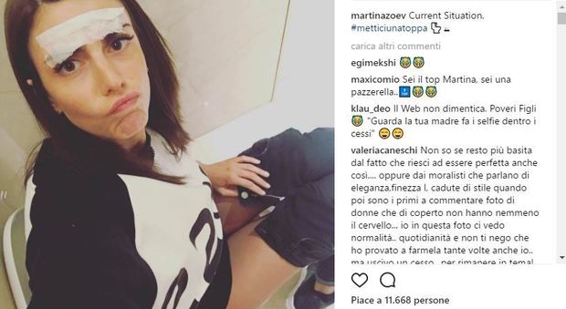 La moglie di Bonucci pubblica una foto seduta sul wc, i fan si scatenano