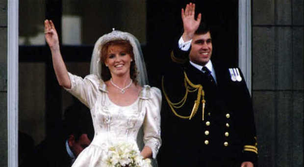 Le nozze del 1986 tra Sarah Ferguson e Andrea Windsor (ph Corbis Images)