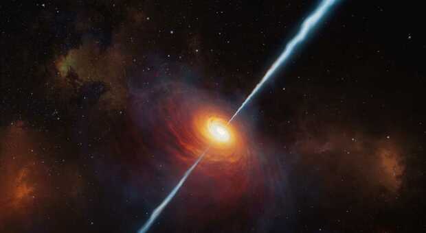 Illustrazione del quasar P172+18 Credits: Eso, Martin Kornmesser