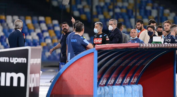 Napoli, Gattuso fa il mea culpa: «Meritavo l’espulsione, con Inzaghi chiarirò»