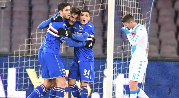 Rimonta azzurra, Napoli-Samp 2-1 Empoli, tre punti su calcio di rigore