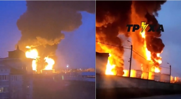 Mosca: attacco ucraino a depositi di petrolio in territorio russo. Otto serbatoi in fiamme nella regione di Belgorod