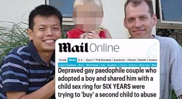 Coppia gay adotta un figlio, bimbo violentato per anni e messo in vendita in una rete di pedofili