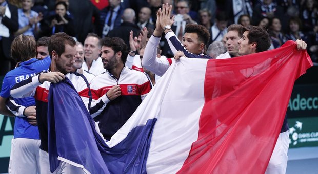 Davis Cup, la Francia supera il Belgio 3-2, di Pouille il punto decisivo