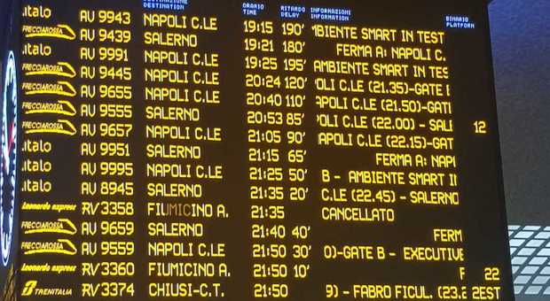 Caos sulla Roma-Firenze, ritardi fino a 122 minuti per un guasto alla linea elettrica