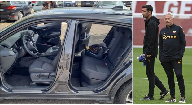 Mourinho, il vice Salvatore Foti trova la macchina senza portiere: ladri in azione all'Eur