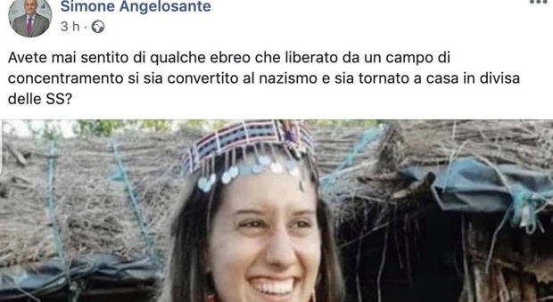 Silvia Romano, post choc del consigliere leghista Angelosante: «Mai sentito di ebrei liberati convertiti al nazismo in abiti SS?»