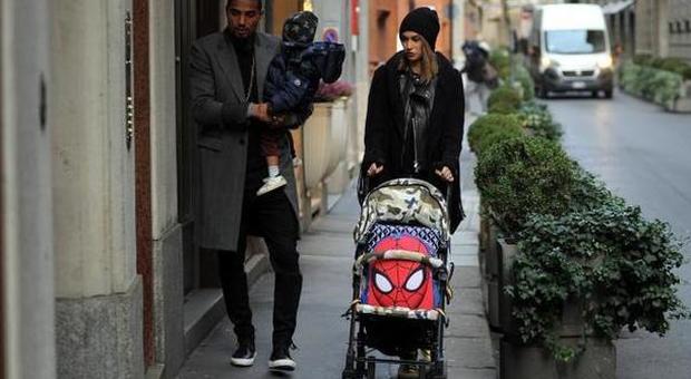 Melissa Satta con Kevin-Prince Boateng e il piccolo Maddox