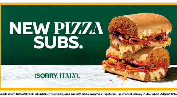 Subway lancia il panino-pizza con uno spot beffa: «Sorry, Italy»