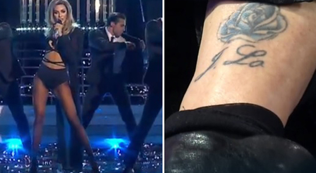 Federica Nargi, “Tale e quale Show” diventa Jennifer Lopez. Cristiano Malgioglio mostra il tatuaggio a lei dedicato (Foto: Da video)
